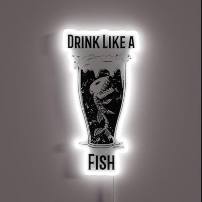Drink Like A Fish Rgb Led Neon Sign - Shineneon