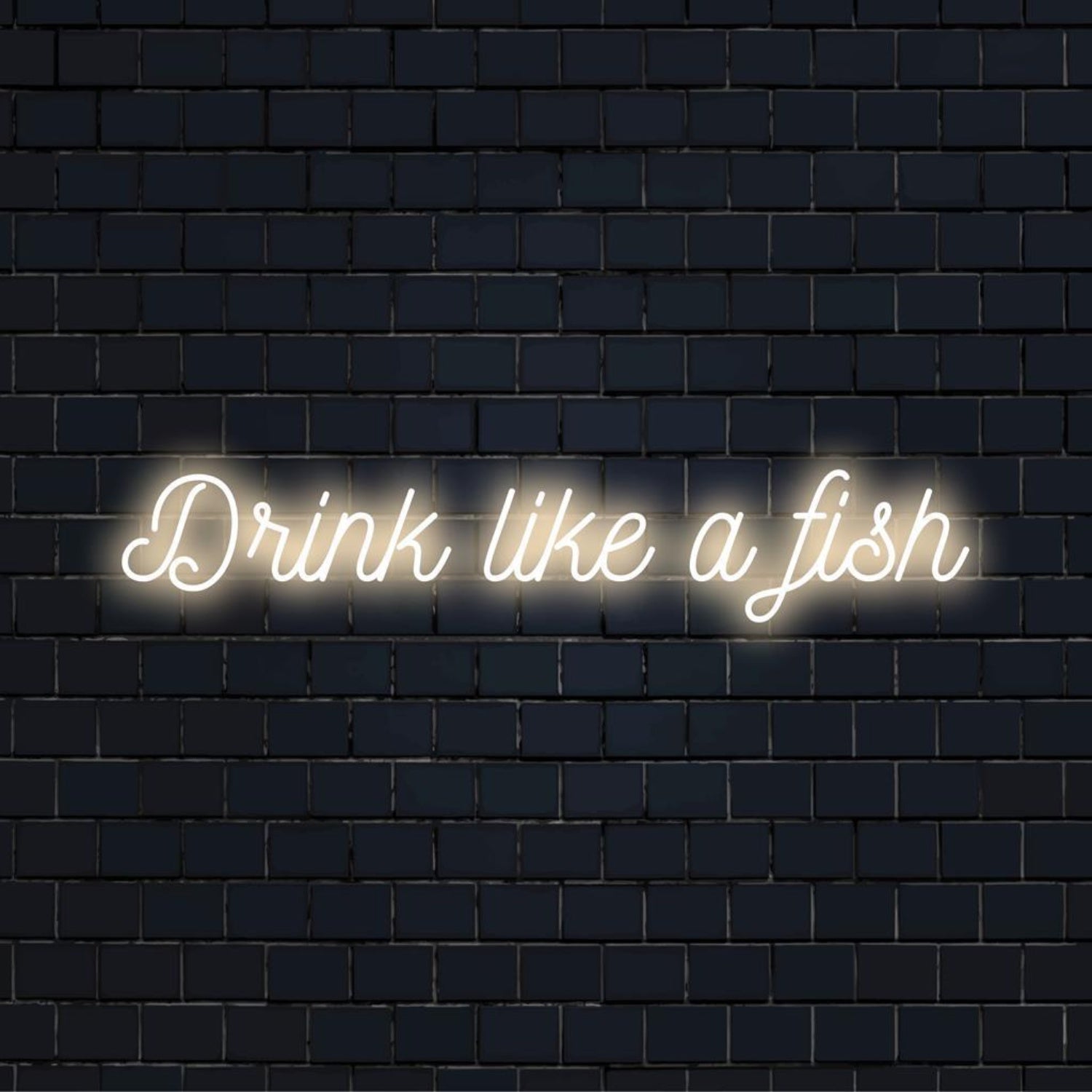 Drink Like A Fish White Led Neon Sign For Bar Restaurant Home Decor | Shineneon
