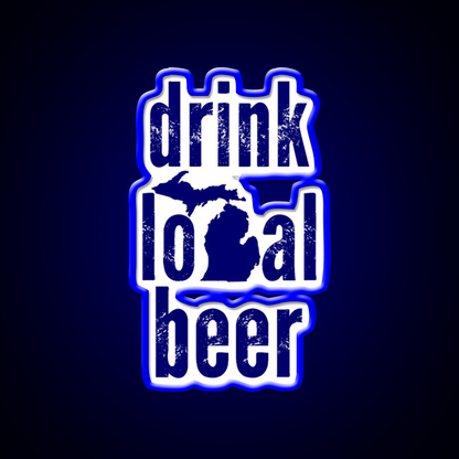Drink Local Beer Bar Decor Led Neon Sign Business Wall Art Rgb Color - LED neon sign view 5