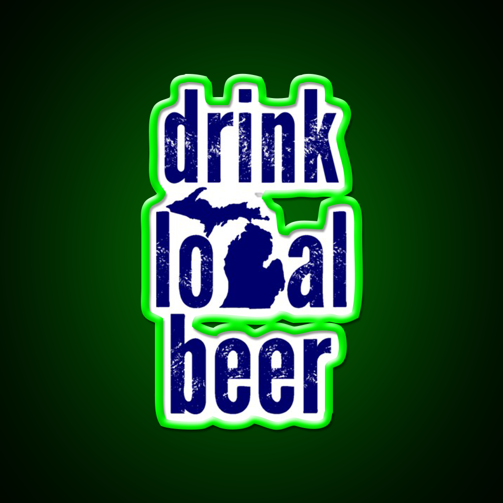 Drink Local Beer Bar Decor Led Neon Sign Business Wall Art Rgb Color - LED neon sign view 8