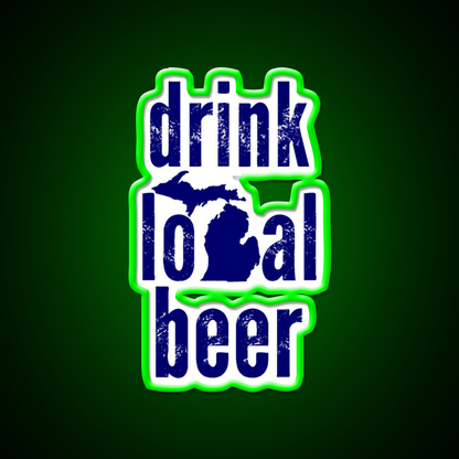 Drink Local Beer Bar Decor Led Neon Sign Business Wall Art Rgb Color - LED neon sign view 8
