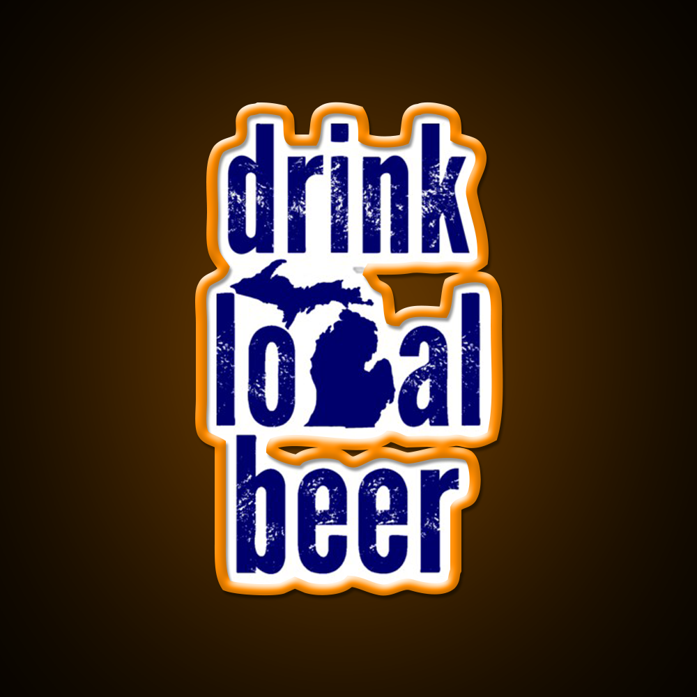 Drink Local Beer Bar Decor Led Neon Sign Business Wall Art Rgb Color - LED neon sign view 6