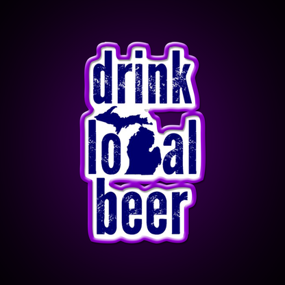Drink Local Beer Bar Decor Led Neon Sign Business Wall Art Rgb Color - LED neon sign view 9
