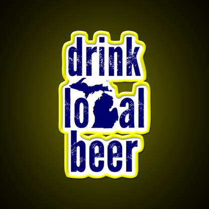Drink Local Beer Bar Decor Led Neon Sign Business Wall Art Rgb Color - LED neon sign view 7