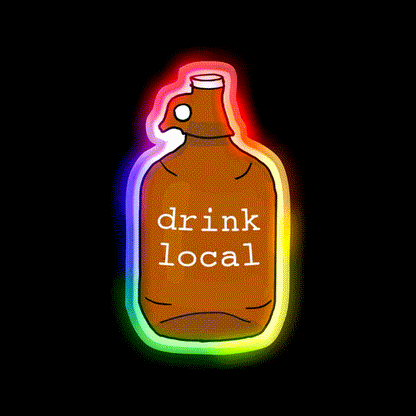 Drink Local Beer Bar Decor Led Neon Sign Rgb Color - LED neon sign close-up detail