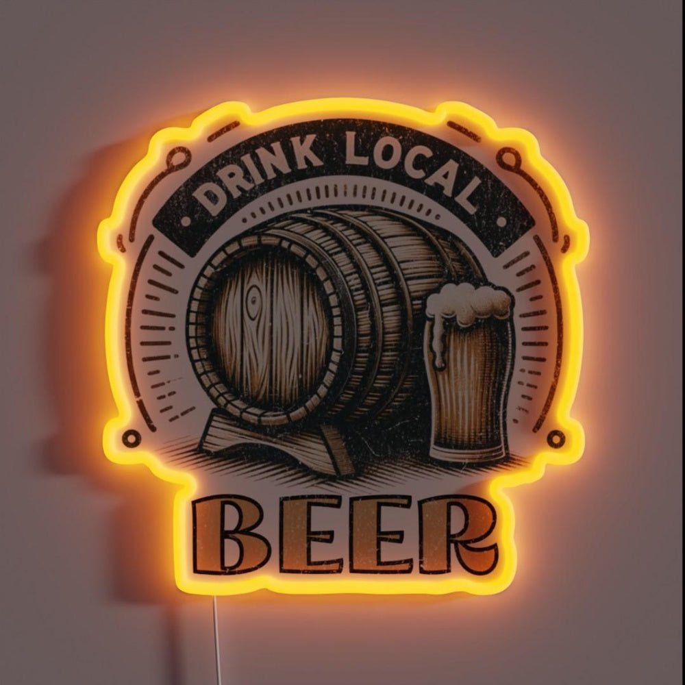 Drink Local Beer Rgb Led Neon Sign - Shineneon