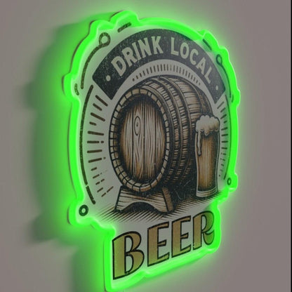 Drink Local Beer Rgb Led Neon Sign - Shineneon