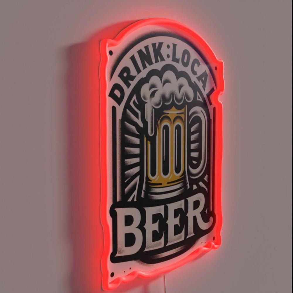Drink Local Beer Rgb Led Neon Sign Bar Wall Decor - Shineneon