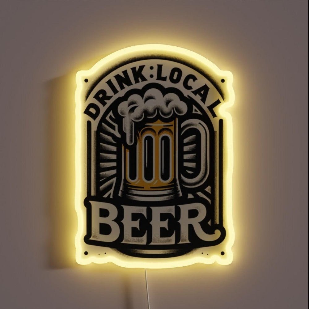 Drink Local Beer Rgb Led Neon Sign Bar Wall Decor - Shineneon