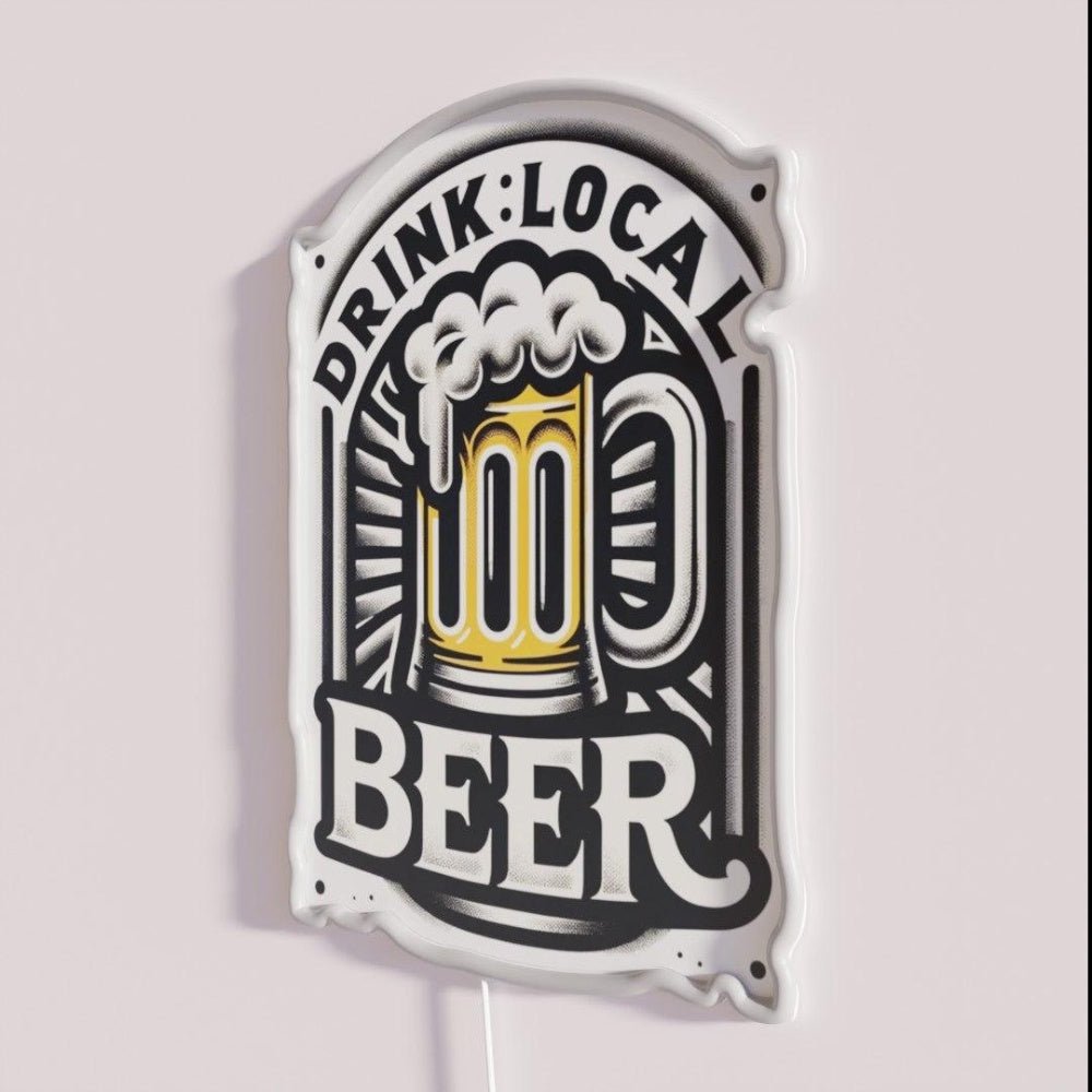Drink Local Beer Rgb Led Neon Sign Bar Wall Decor - Shineneon