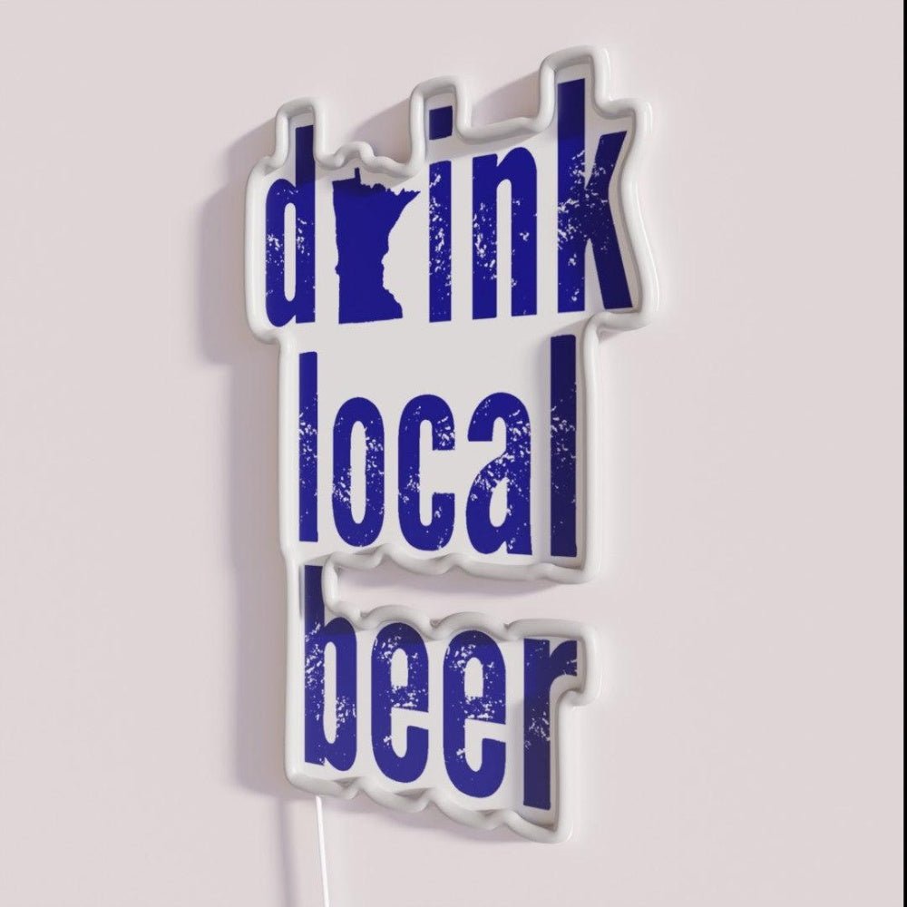Drink Local Beer Rgb Led Neon Sign Restaurant Wall Art - Shineneon