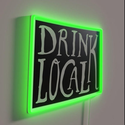 Drink Local Colorado State Outline Craft Beer Rgb Led Neon Sign - Shineneon