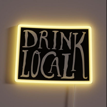 Drink Local Colorado State Outline Craft Beer Rgb Led Neon Sign - Shineneon