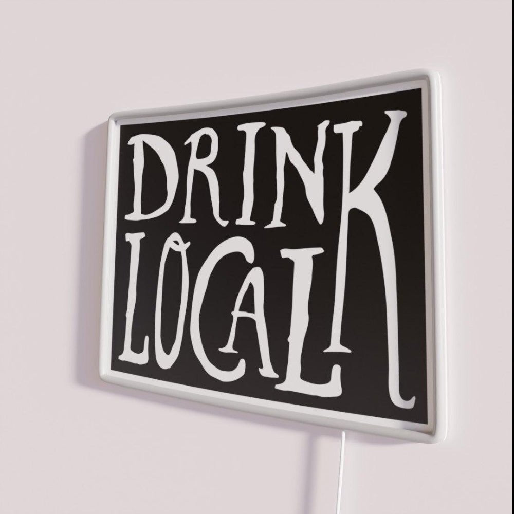 Drink Local Colorado State Outline Craft Beer Rgb Led Neon Sign - Shineneon