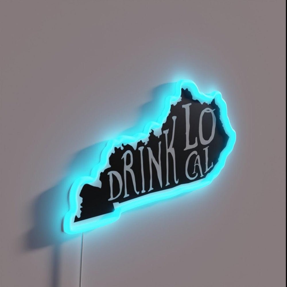 Drink Local Kentucky State Outline Craft Beer Rgb Led Neon Sign - Shineneon