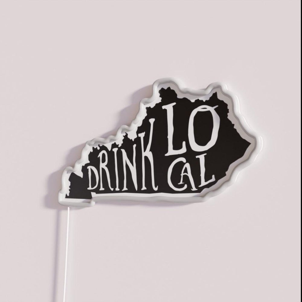 Drink Local Kentucky State Outline Craft Beer Rgb Led Neon Sign - Shineneon