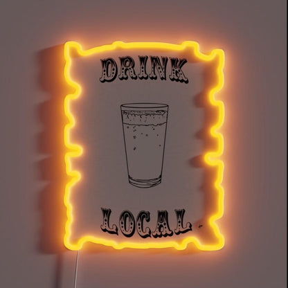 Drink Local Rgb Led Neon Sign - Shineneon