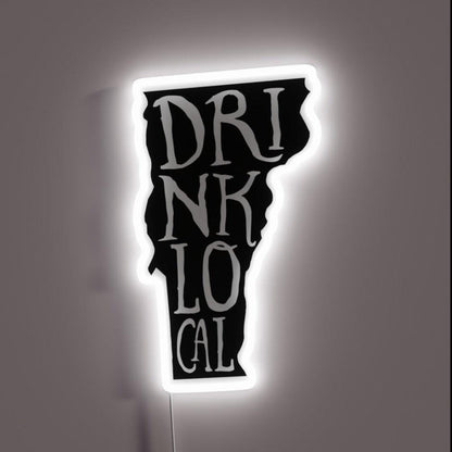 Drink Local Vermont State Outline Craft Beer Rgb Led Neon Sign - Shineneon