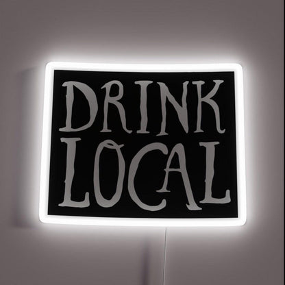 Drink Local Wyoming State Outline Craft Beer Rgb Led Neon Sign - Shineneon