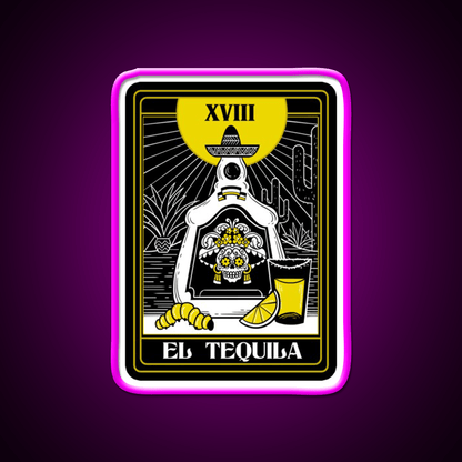 Drink Mexican Tequila Death Tarot Card Teller Party Drink Tequila Led Neon Sign Rgb Color - Shineneon