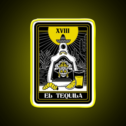 Drink Mexican Tequila Death Tarot Card Teller Party Drink Tequila Led Neon Sign Rgb Color - Shineneon