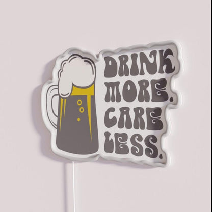 Drink More Care Less Rgb Led Neon Sign - Shineneon