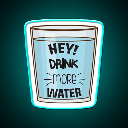 Drink More Water Water Gym Fitness Led Neon Sign Rgb Color
