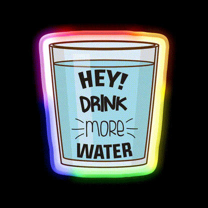 Drink More Water Water Gym Fitness Led Neon Sign Rgb Color