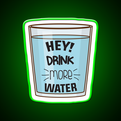 Drink More Water Water Gym Fitness Led Neon Sign Rgb Color