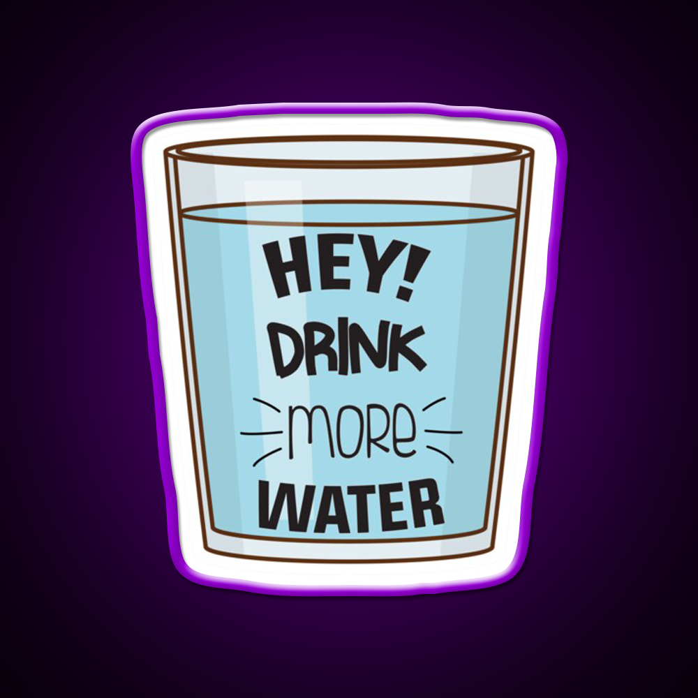 Drink More Water Water Gym Fitness Led Neon Sign Rgb Color