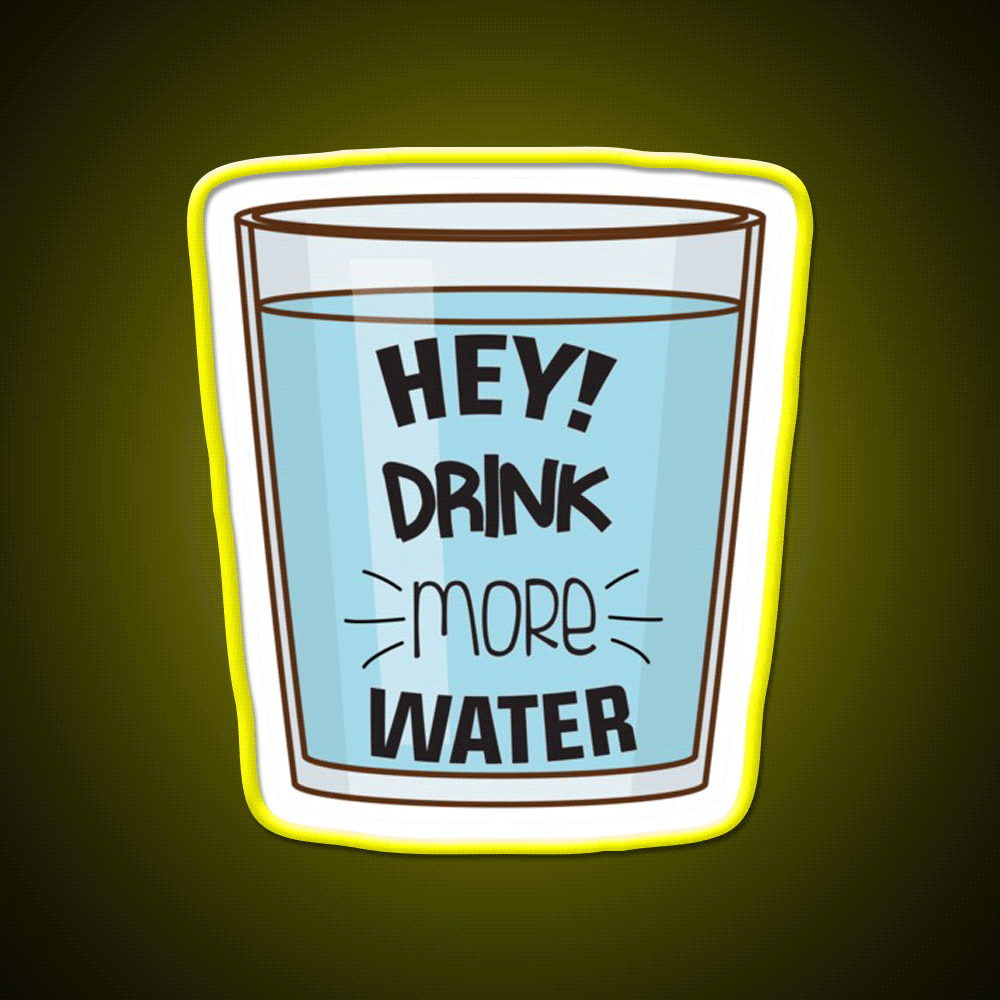 Drink More Water Water Gym Fitness Led Neon Sign Rgb Color