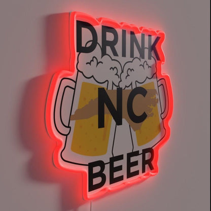 Drink Nc Beer Rgb Led Neon Sign - Shineneon