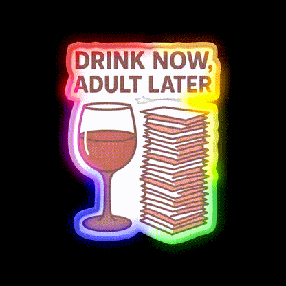 Drink Now Adult Later Man Cave Bar Led Neon Sign Rgb Color