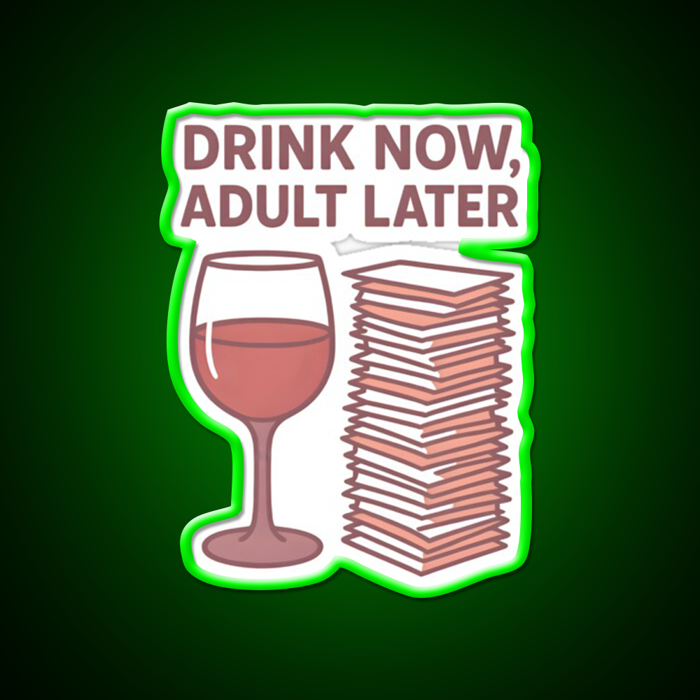 Drink Now Adult Later Man Cave Bar Led Neon Sign Rgb Color