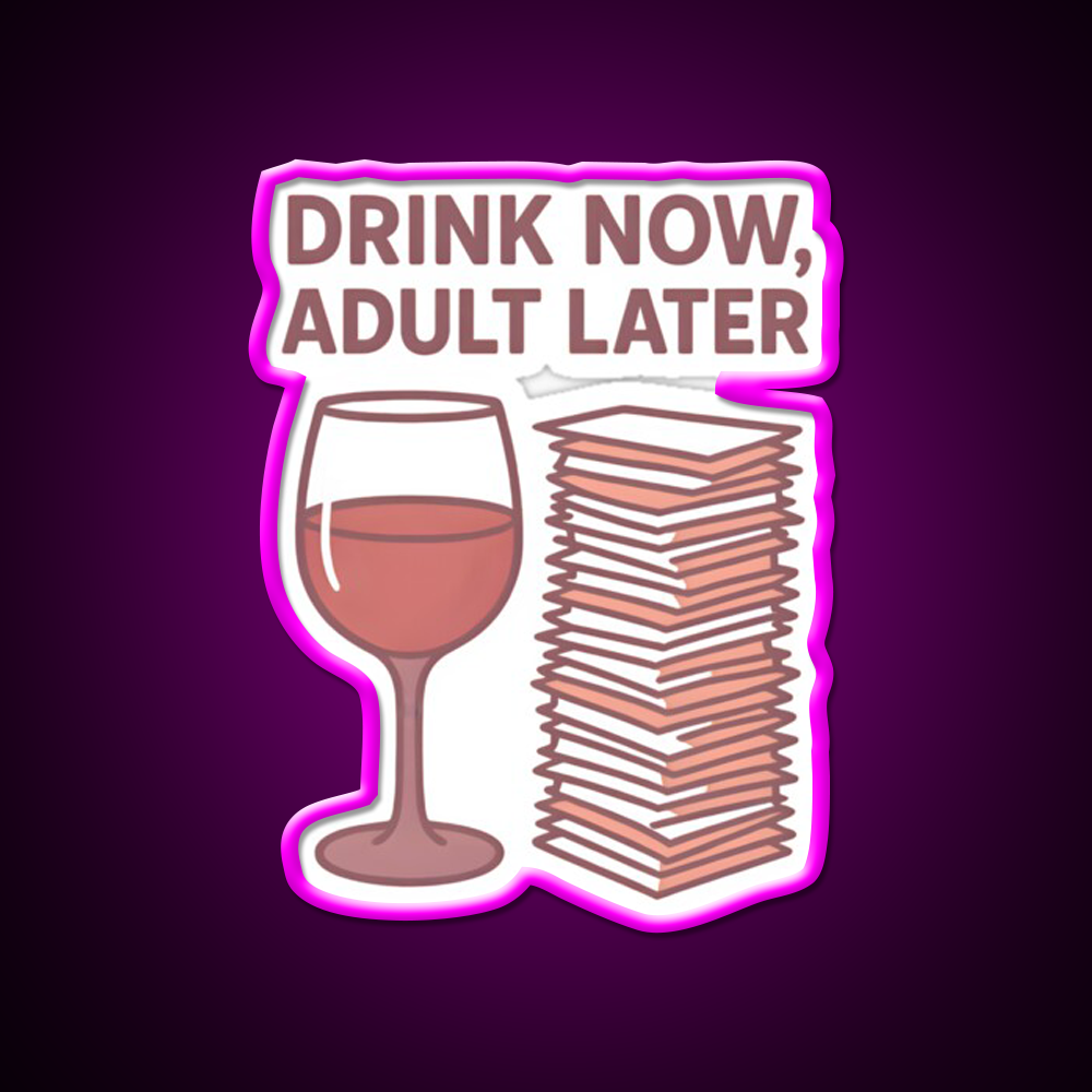 Drink Now Adult Later Man Cave Bar Led Neon Sign Rgb Color