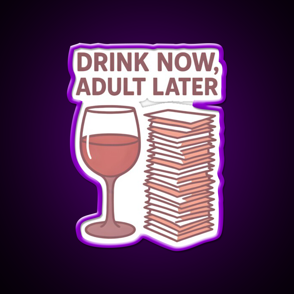 Drink Now Adult Later Man Cave Bar Led Neon Sign Rgb Color