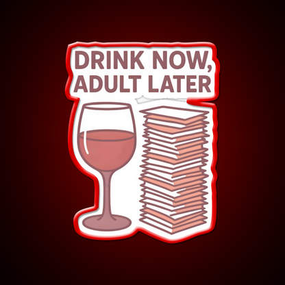 Drink Now Adult Later Man Cave Bar Led Neon Sign Rgb Color