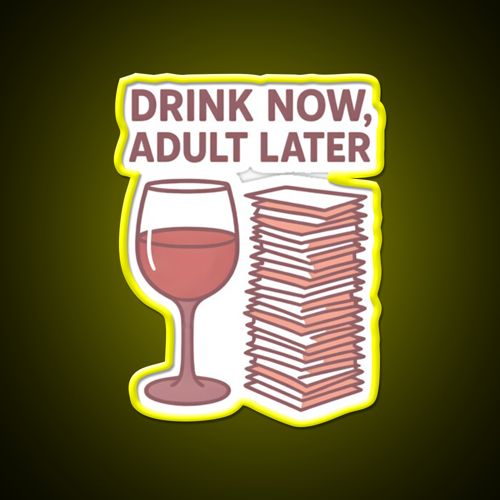 Drink Now Adult Later Man Cave Bar Led Neon Sign Rgb Color