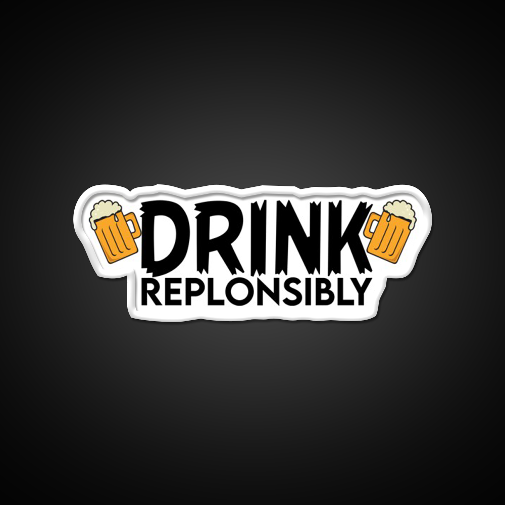 Drink Replonsibly Funny Man Cave Bar Led Neon Sign Bar Decor Rgb Color - LED neon sign view 11