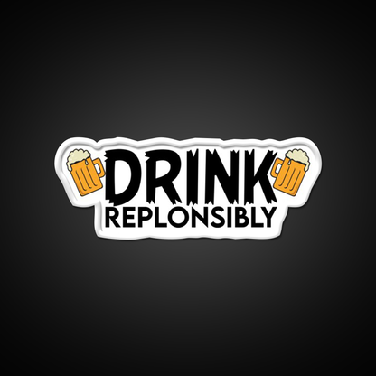 Drink Replonsibly Funny Man Cave Bar Led Neon Sign Bar Decor Rgb Color - LED neon sign view 11