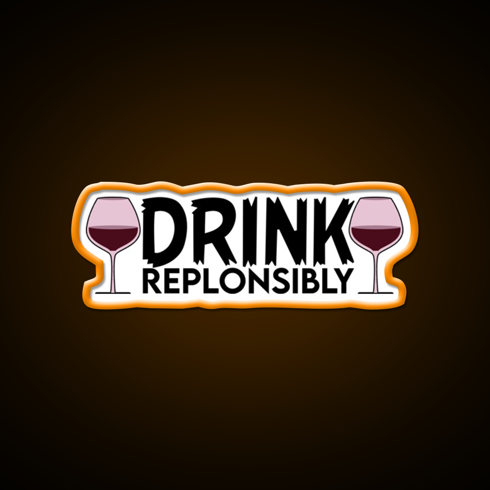 Drink Replonsibly Funny Man Cave Bar Led Neon Sign Rgb Color - LED neon sign view 6
