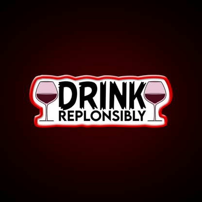 Drink Replonsibly Funny Man Cave Bar Led Neon Sign Rgb Color - LED neon sign view 10