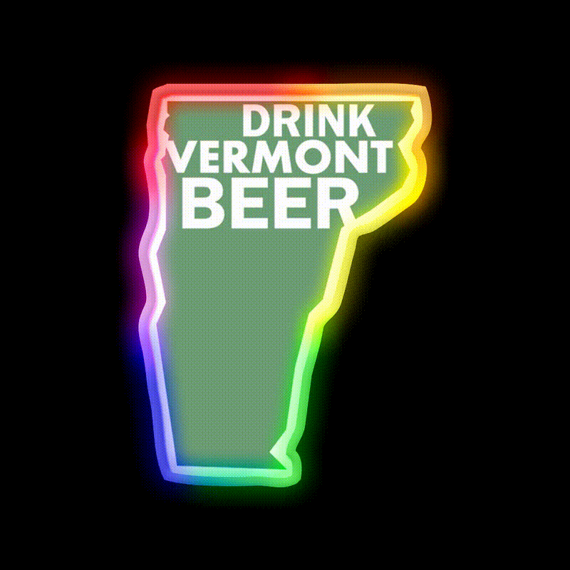 Drink Vermont Beer Bar Decor Led Neon Sign Rgb Color - LED neon sign close-up detail
