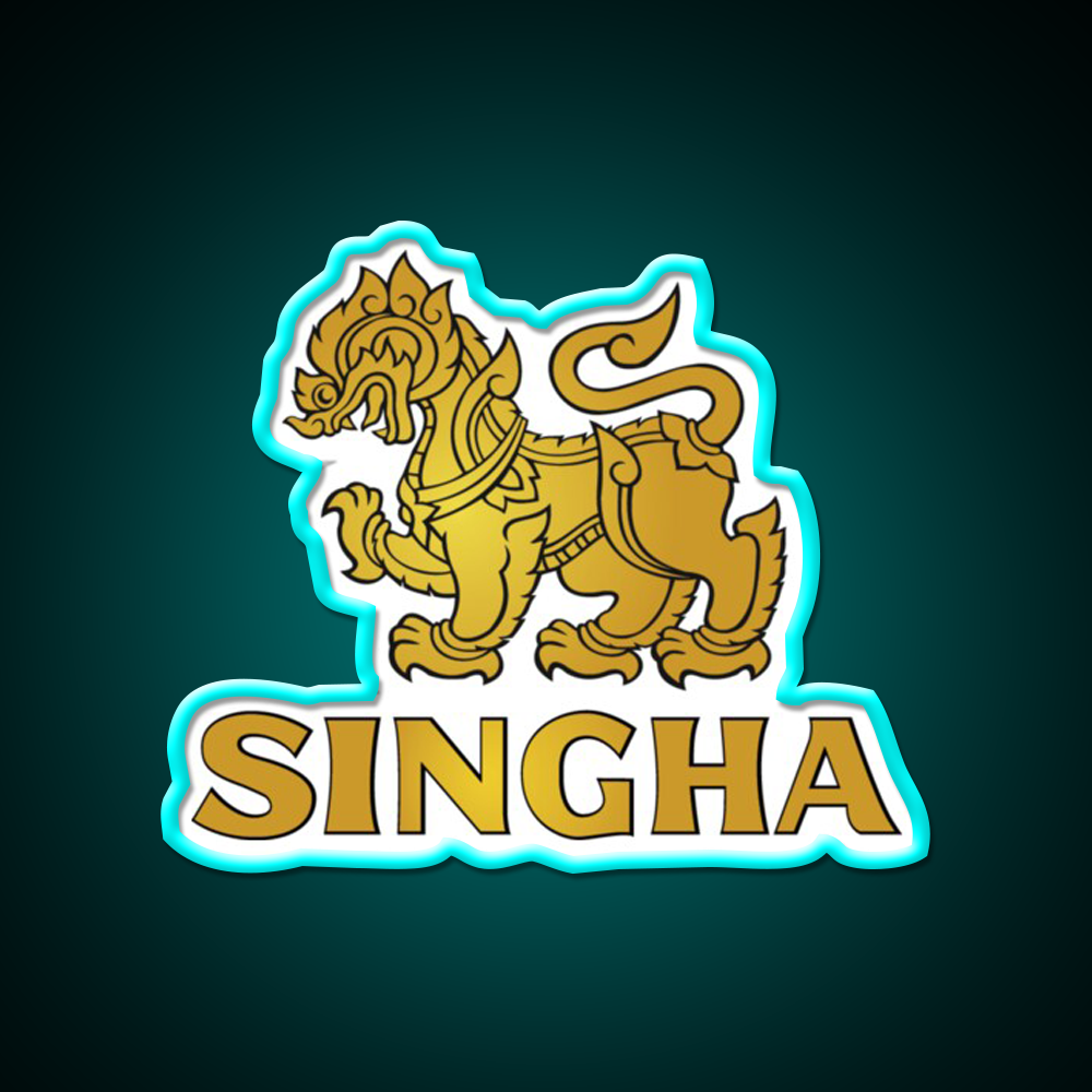 Drink Water Save The Beer And Dont Forget Singha Bar Decor Led Neon Sign Rgb Color - Size and dimension reference
