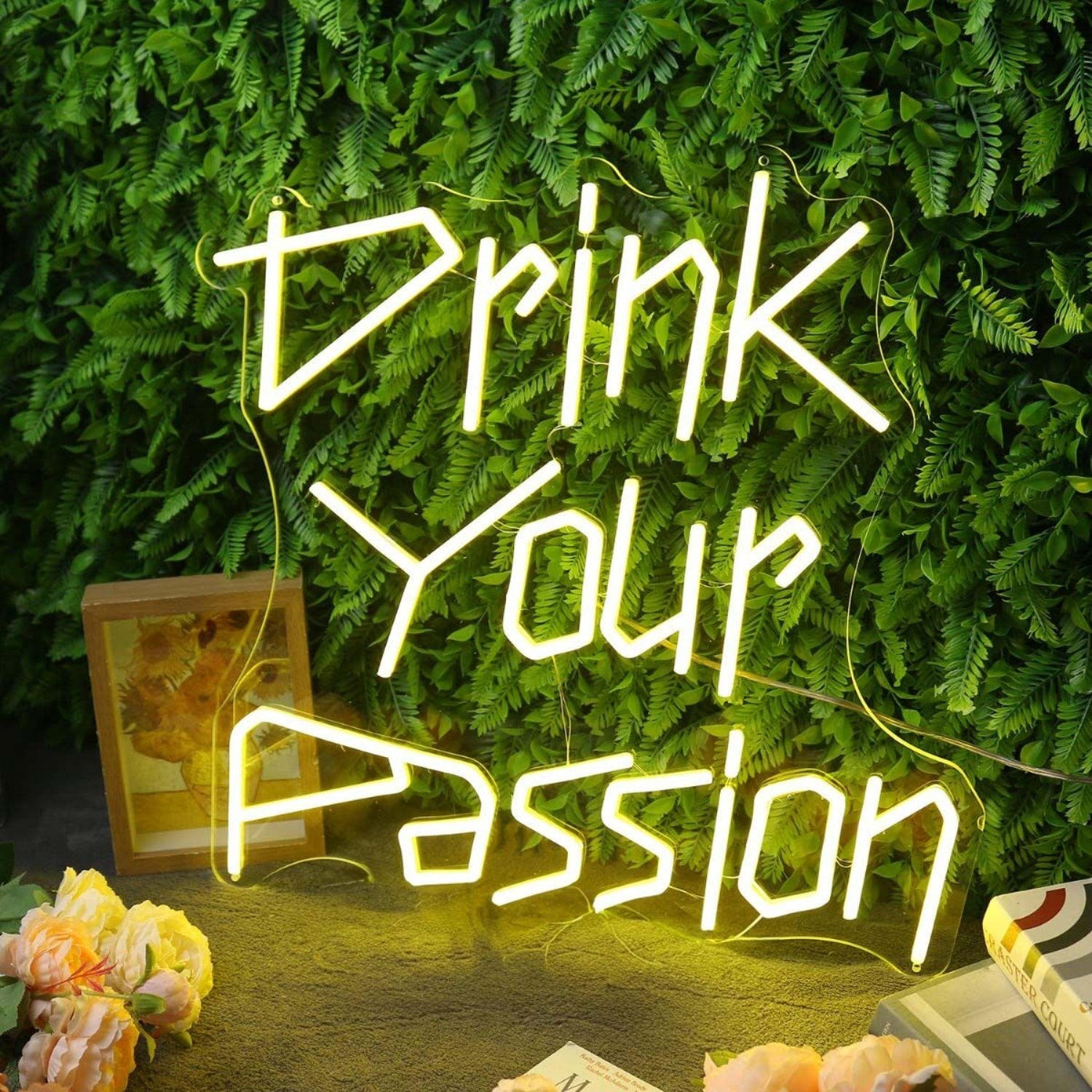 Drink Your Passion Yellow Led Neon Sign - Shineneon
