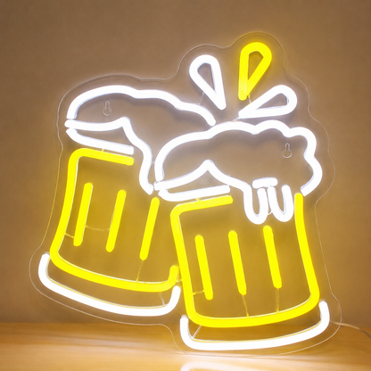 Drinking Beer LED Neon Sign main product image