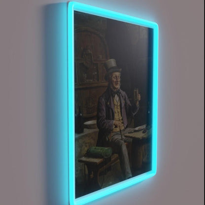 Drinking Beer Painting Rgb Led Neon Sign - Shineneon