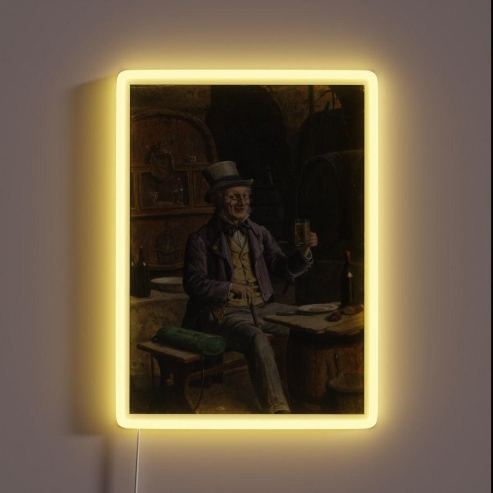 Drinking Beer Painting Rgb Led Neon Sign - Shineneon