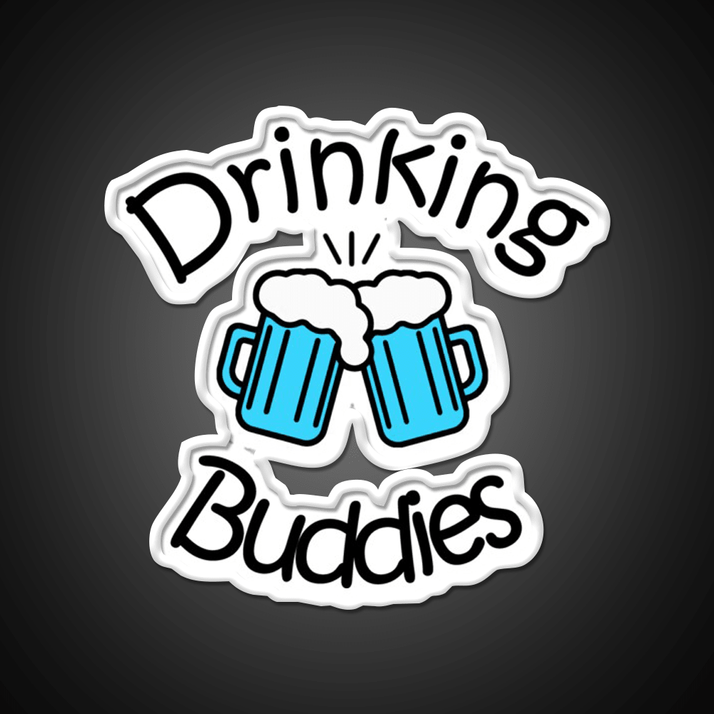 Drinking Buddies Party Drink Tequila Led Neon Sign Rgb Color - Shineneon