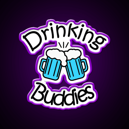 Drinking Buddies Party Drink Tequila Led Neon Sign Rgb Color - Shineneon